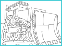 Раскраска "Бульдозер"