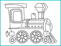 Раскраска "Паровозик"